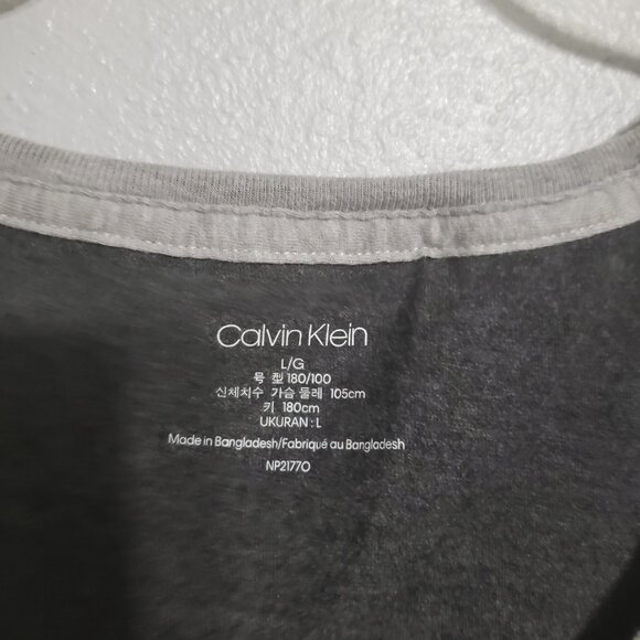 Calvin Klein Shirt Tank Top Side Spellout Men's Large Gray Unisex Sleeveless - Picture 4 of 11